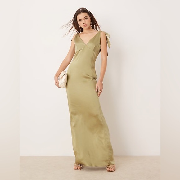 Pretty Lavish Green Bridesmaid Maxi Dress
